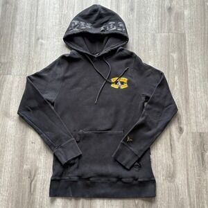 Volcom x Anti Hero Mens Black Distressed Pullover Hoodie Eagle Graphic Size M